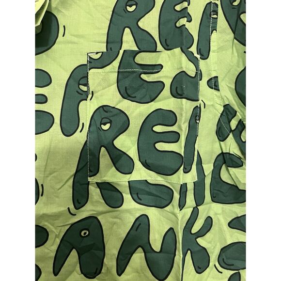 NWT Banks Journal Deepest Reaches Bubble Short Sleeve Buttonup Shirt Green Men M - Picture 3 of 4